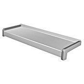 Sarei Fensterbank nach Maß (Aluminium, Max. Zuschnittsmaß: 300, Weißaluminium/Silber, Breite: 26 cm)