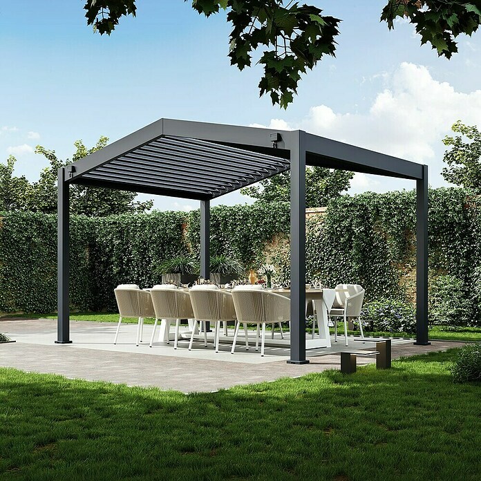 Pergola Icon 1013 (L x B x H: 308 x 399 x 282 cm, Anthrazit, Aluminium) | BAUHAUS