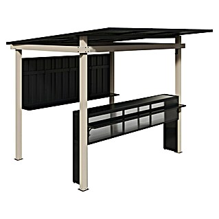 Sojag Gartenbar-Set Barilo (Lichtgrau, Metall, L x B x H: 258 x 260 x 230 cm)