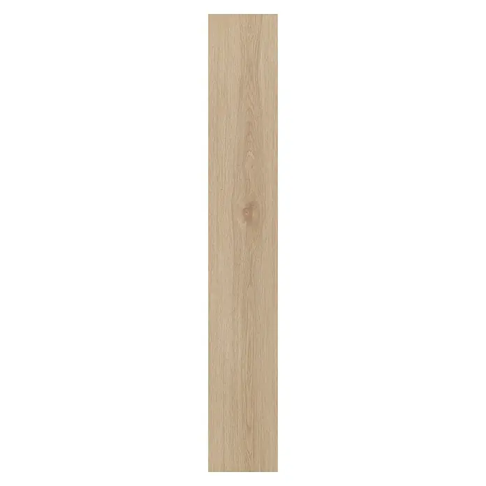 Vinylboden SPC XL - Eiche Harlow, Landhausdiele, 1.511 x 229 x 6,3 mm - Hellbraunes Holzbrett mit natürlicher Maserung.