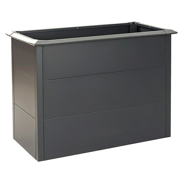 Westmann Hochbeet Primus Plus M mit Frühbeetaufsatz (50 x 100 x 113 cm, Metall, Anthrazit) | BAUHAUS
