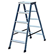 Krause Monto Stufen-Doppelleiter SePro D (Arbeitshöhe: 2,65 m, Anzahl Tritte: 2 x 5 Stufen, Tiefe Stufen: 80 mm, Aluminium)