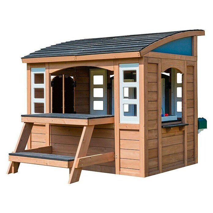 Zwerkules Spielhaus Trolli (L x B x H: 155,63 x 177,3 x 138,86 cm, Holz, Braun, Grau) | BAUHAUS