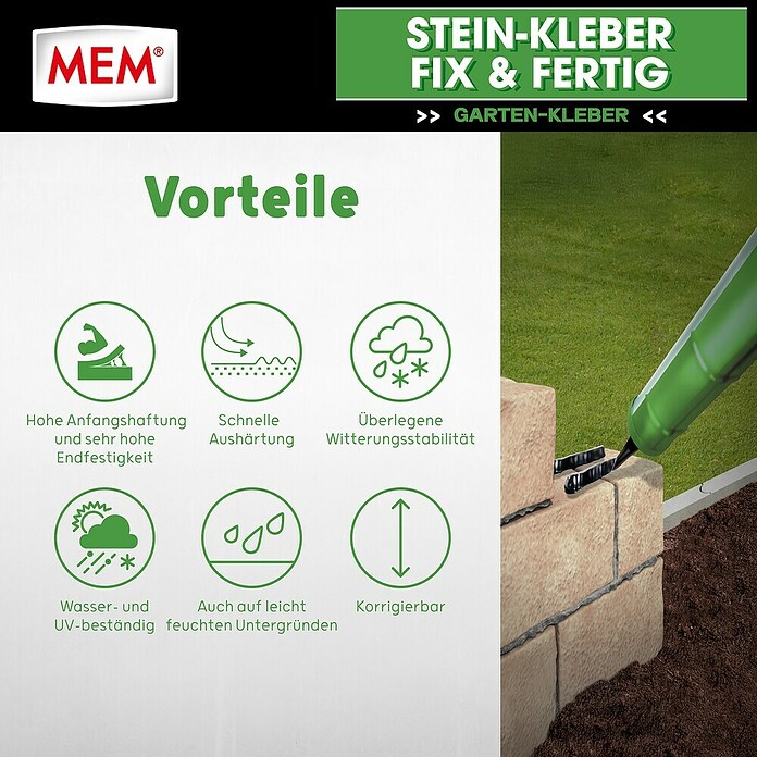 MEM Steinkleber FIX & FERTIG (445 g) | BAUHAUS