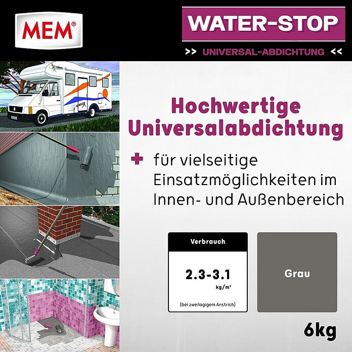 MEM Water Stop (6 kg, Lösemittelfrei)