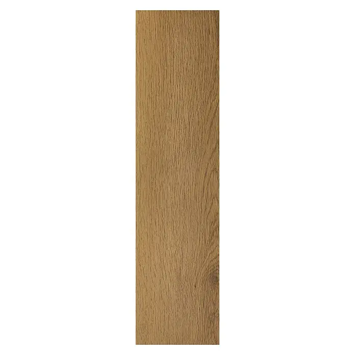 Vinylboden SPC Herringbone - Frisco Eiche, Fischgrät, 148 x 592 x 4,5 mm - Hellbraune Holzmaserung mit vertikalen Linien.