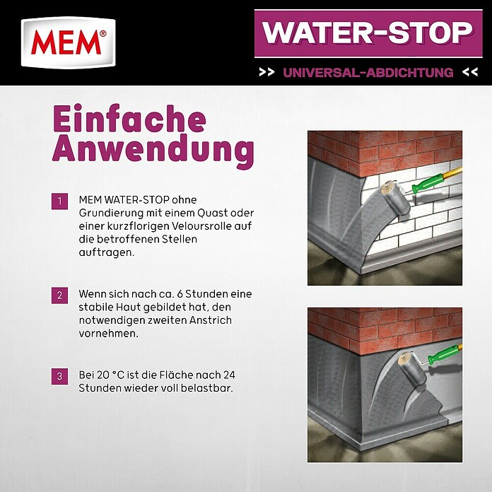 MEM Water Stop (6 kg, Lösemittelfrei)