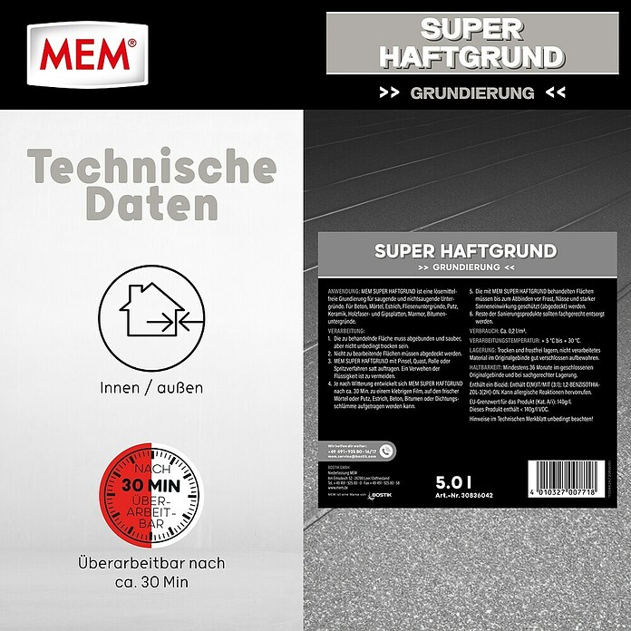 MEM Super-Haftgrund (5 l, Lösemittelfrei)