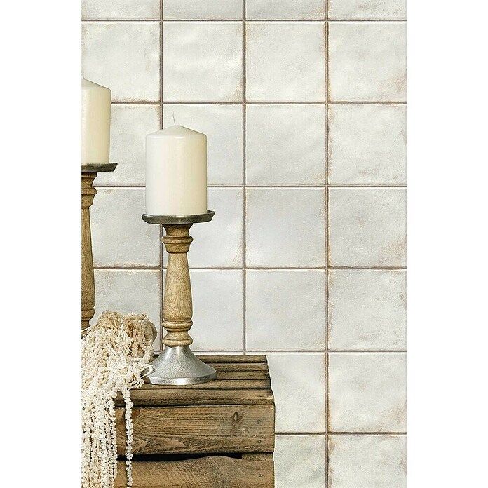 La Platera Porculanska pločica Kurl Pearl  (45 x 45 cm, Bijela, boja bisera, Sjaj) | BAUHAUS