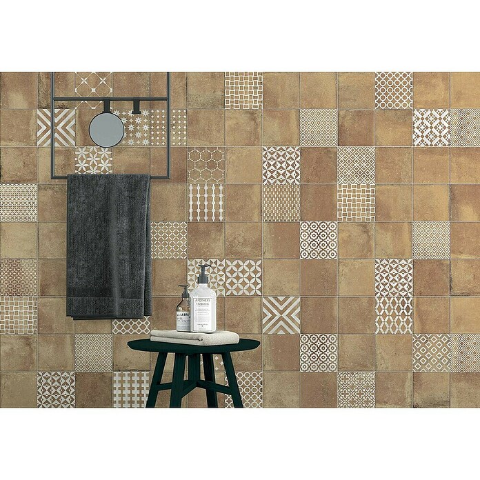 La Platera Porculanska pločica Cuba Quinta Cotto Carrara  (45 x 45 cm, Smeđa, bež, Mat) | BAUHAUS