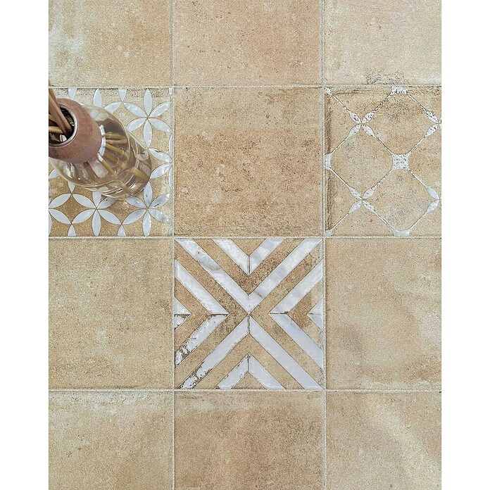 La Platera Porculanska pločica Cuba Quinta Cotto Carrara  (45 x 45 cm, Smeđa, bež, Mat) | BAUHAUS