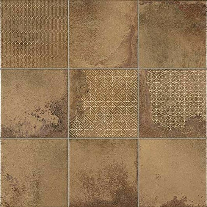 La Platera Porculanska pločica Cuba Cora Cobre-D  (45 x 45 cm, Boja bakra, Mat) | BAUHAUS