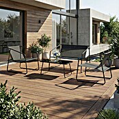 Conjunto de muebles Kateli (4 pzs., Acero/Textiline, Antracita) | BAUHAUS