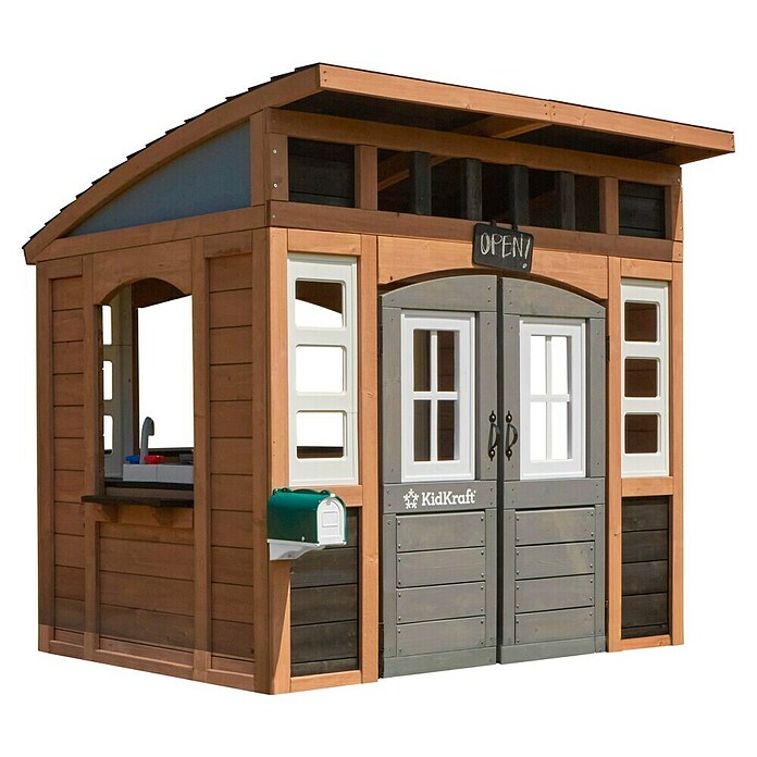 Zwerkules Spielhaus Trolli (L x B x H: 155,63 x 177,3 x 138,86 cm, Holz, Braun, Grau) | BAUHAUS