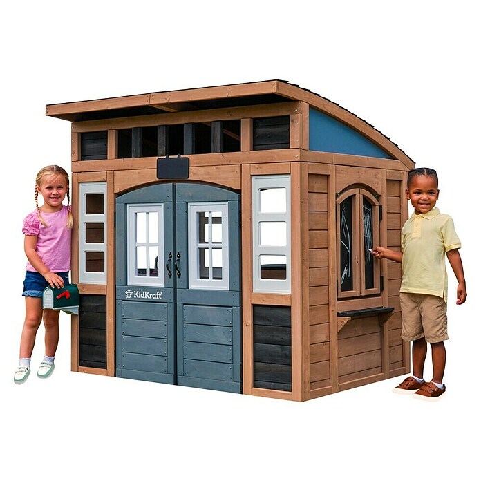 Zwerkules Spielhaus Trolli (L x B x H: 155,63 x 177,3 x 138,86 cm, Holz, Braun, Grau) | BAUHAUS
