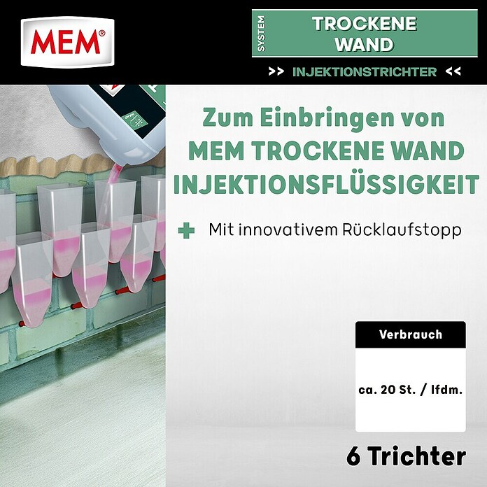 MEM Injektionstrichter (6 Stk.)