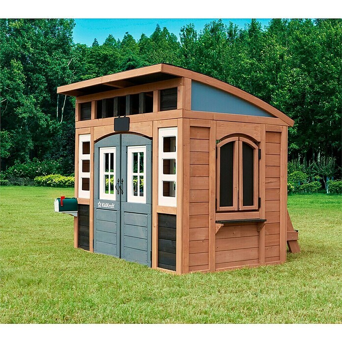 Zwerkules Spielhaus Trolli (L x B x H: 155,63 x 177,3 x 138,86 cm, Holz, Braun, Grau) | BAUHAUS