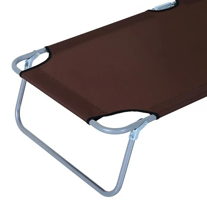 Outsunny Gartenliege - Braun, Metall