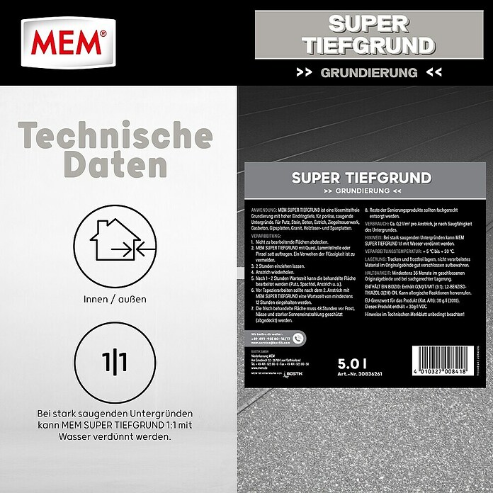 MEM Super-Tiefgrund (5 l, Lösemittelfrei)
