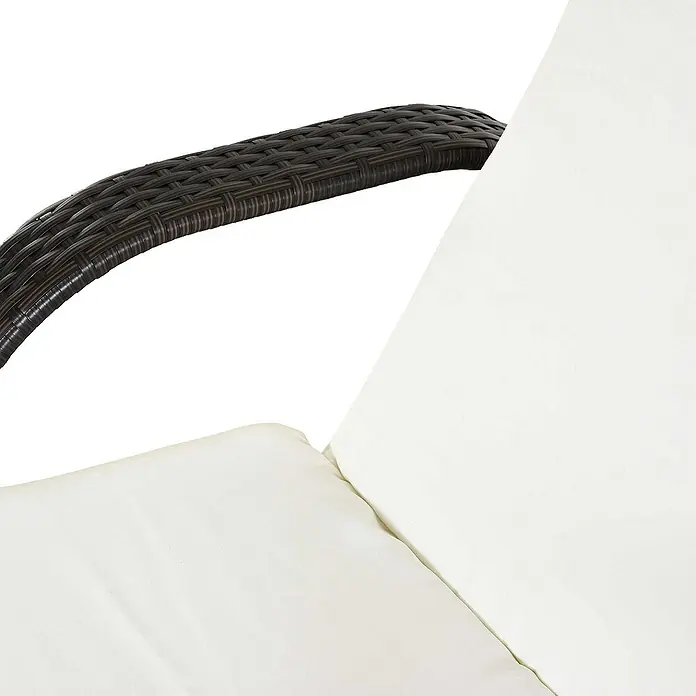 Outsunny Gartenliege - Kaffeebraun+Creme, Metall