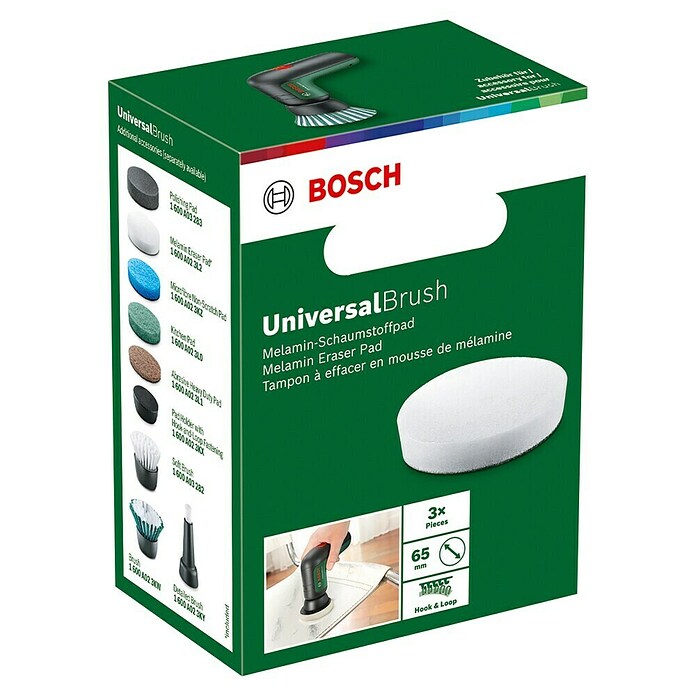 Bosch Mikrofaser-Reinigungspad Melamin-Schaumstoffpad (Passend für: Bosch Akku-Universalbürste UniversalBrush, 3 Stk.) | BAUHAUS