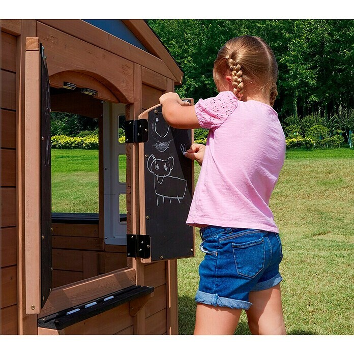 Zwerkules Spielhaus Trolli (L x B x H: 155,63 x 177,3 x 138,86 cm, Holz, Braun, Grau) | BAUHAUS