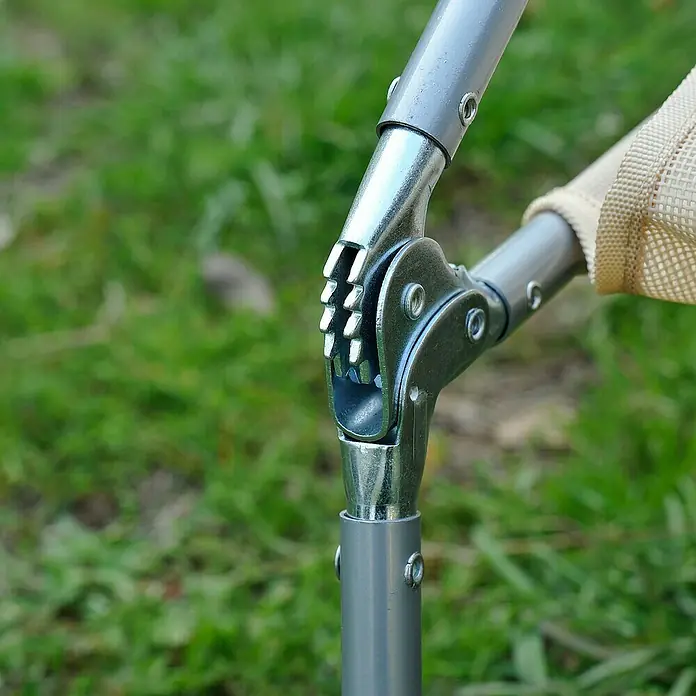 Outsunny Gartenliege - Cremeweiß, Stahl