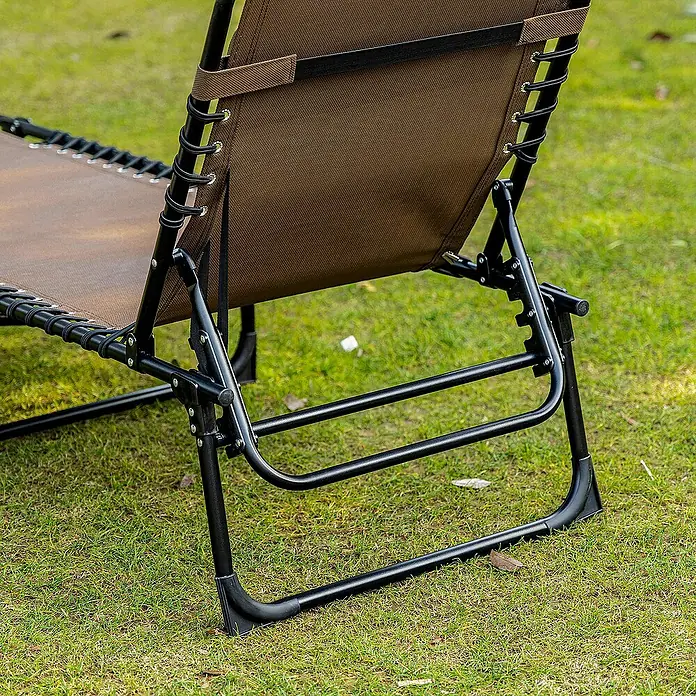 Outsunny Gartenliege - Braun, Stahl