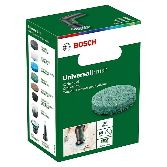 Bosch Estropajo de microfibra Cocina (Específico para: Cepillo de batería Bosch UniversalBrush, 3 ud.) | BAUHAUS