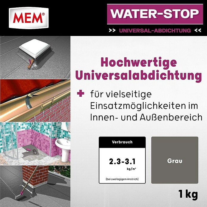 MEM Water Stop (1 kg, Lösemittelfrei)