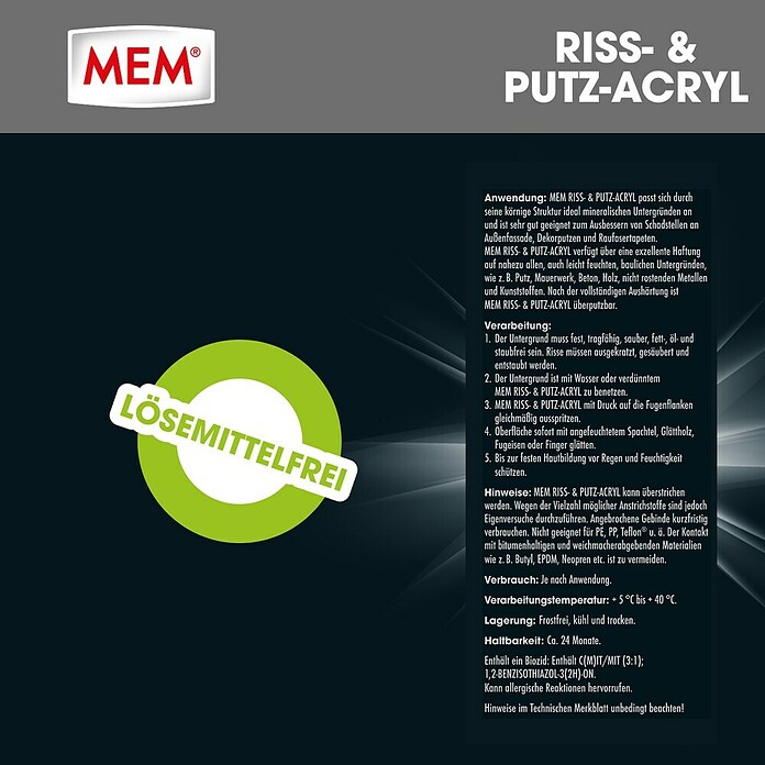MEM Riss-Acryl (Weiß, 300 ml)