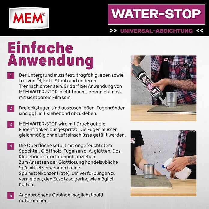 MEM Water Stop (290 ml, Lösemittelfrei)