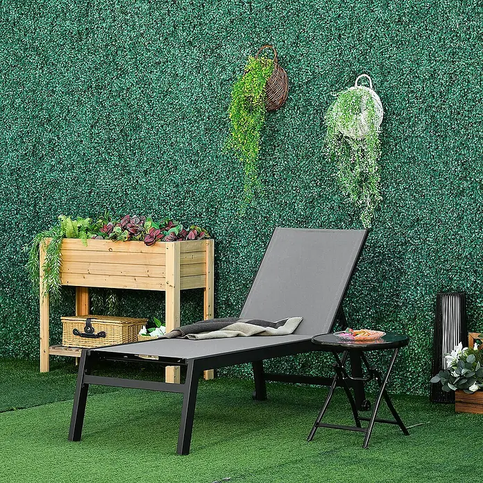 Outsunny Gartenliege - Grau