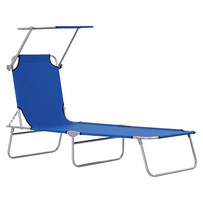 Outsunny Gartenliege - Blau, Metall