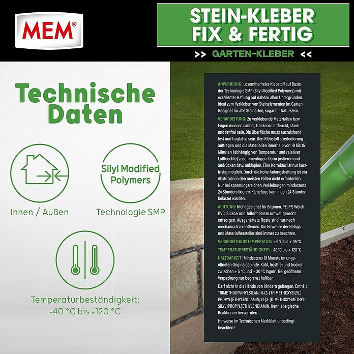 MEM Steinkleber FIX & FERTIG (445 g) | BAUHAUS