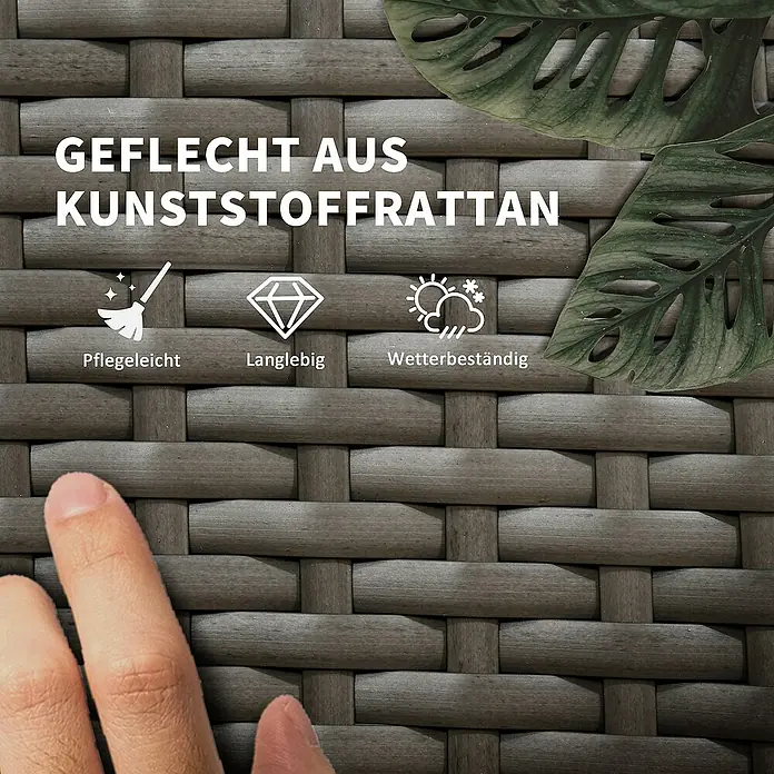 Outsunny Gartenliege - Grau+Dunkelgrau, Metall