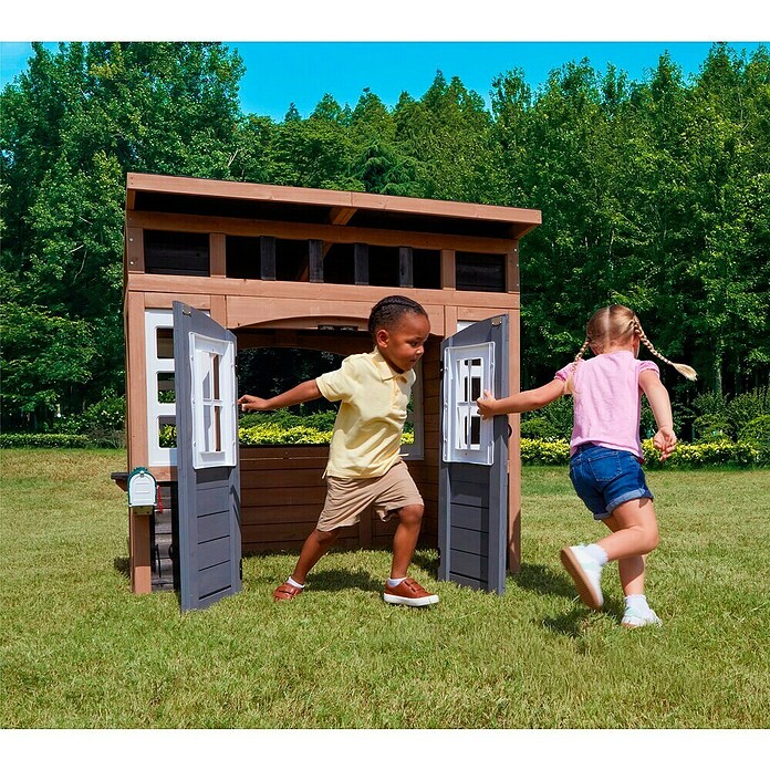 Zwerkules Spielhaus Trolli (L x B x H: 155,63 x 177,3 x 138,86 cm, Holz, Braun, Grau) | BAUHAUS