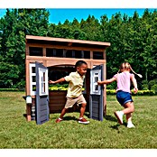 Zwerkules Spielhaus Trolli (L x B x H: 155,63 x 177,3 x 138,86 cm, Holz, Braun, Grau) | BAUHAUS