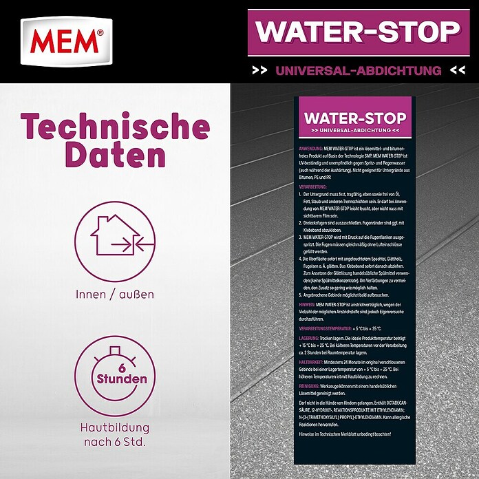 MEM Water Stop (290 ml, Lösemittelfrei)