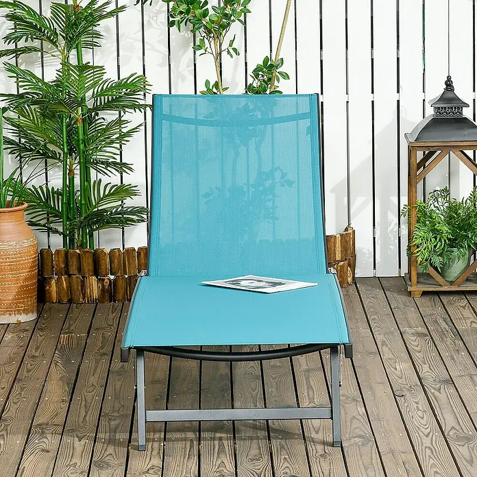 Outsunny Gartenliege - Blau