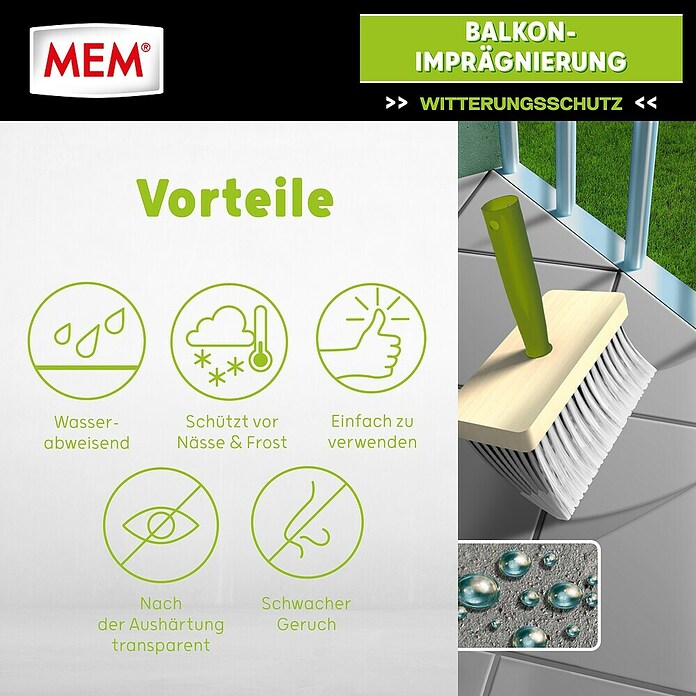 MEM Balkon-Imprägnierung (5 l, Lösemittelfrei)