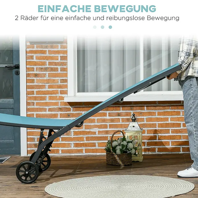 Outsunny Gartenliege - Blau