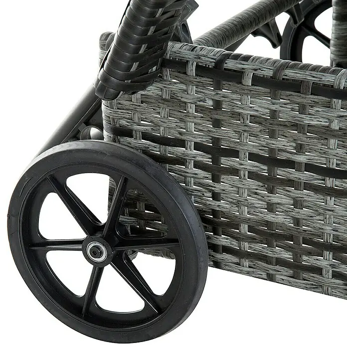 Outsunny Gartenliege - Grau, Metall