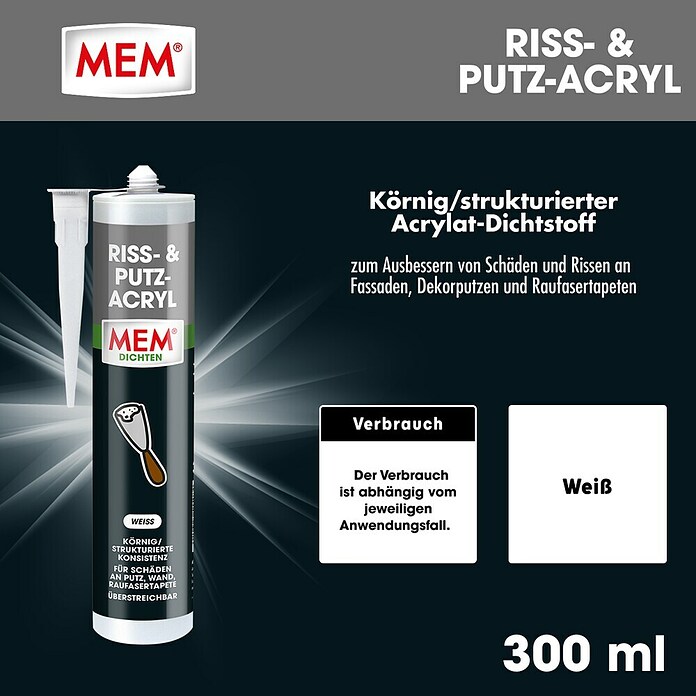 MEM Riss-Acryl (Weiß, 300 ml)
