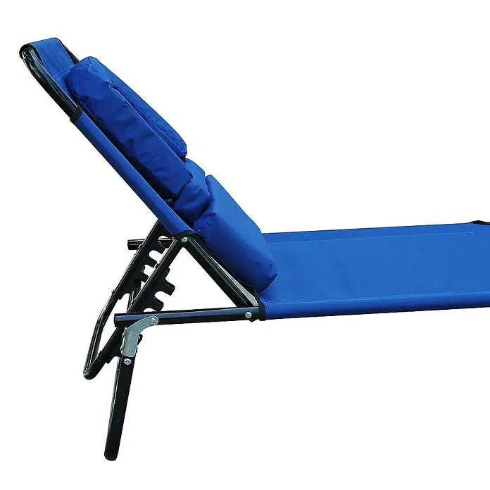 Outsunny Gartenliege - Blau, Stahl