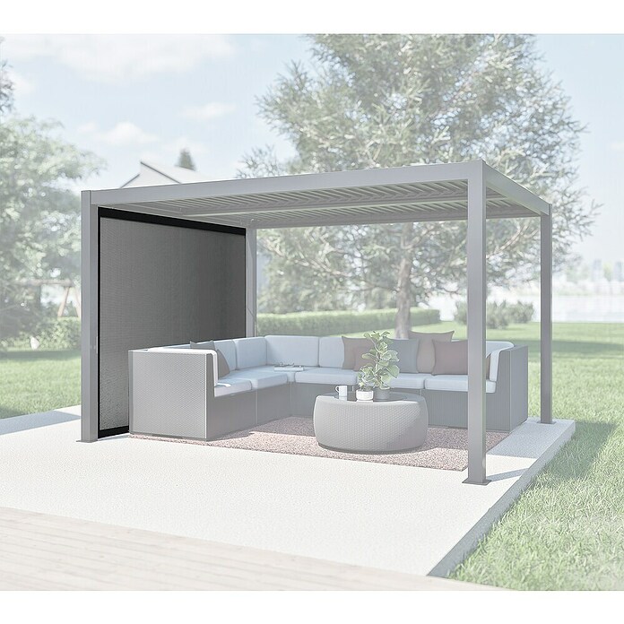 Sojag Seitenteil Milo (L x B x H: 5 x 269 x 211 cm, Metall, Grau, Passend für: Sojag Pergola Milo 1010) | BAUHAUS