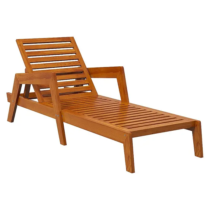 Outsunny Gartenliege - Orange, Holz