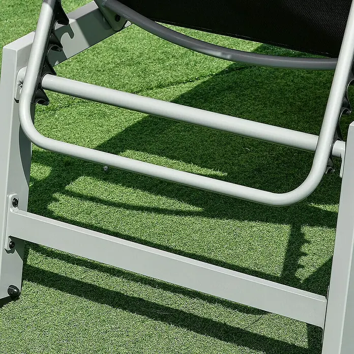 Outsunny Gartenliege - Schwarz