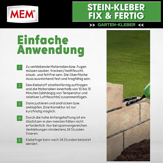 MEM Steinkleber FIX & FERTIG (445 g) | BAUHAUS