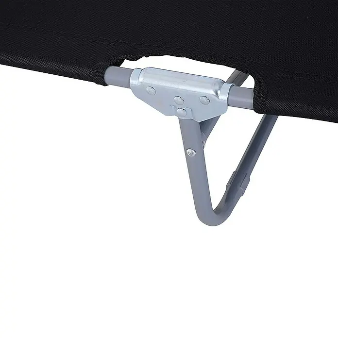 Outsunny Gartenliege - Schwarz, Metall